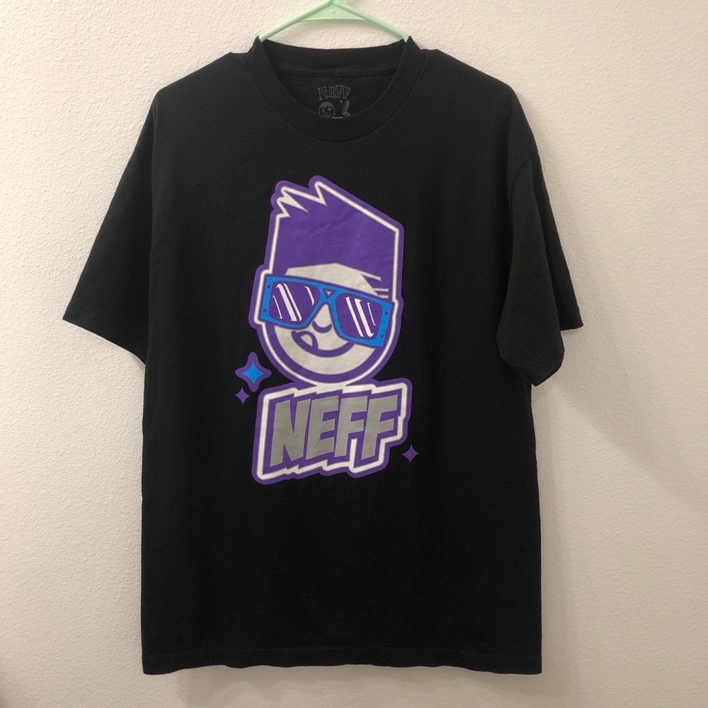 Neff pop star party guy shirt black purple large black shirt neff shirt - Picture 1 of 4